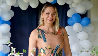 Foto: Naja Faro, professora da segunda etapa da Eja | Fotógrafo: Eliseu Dias